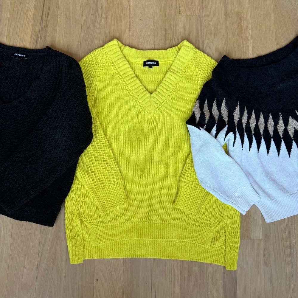 Lot of 3 Express Women’s Sweaters